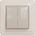 Sedna two-circuit switch (beige)